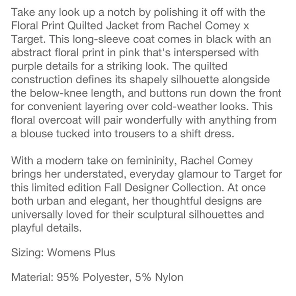 4X Rachel Comey x Target Quilted Jacket - Picture 5 of 11